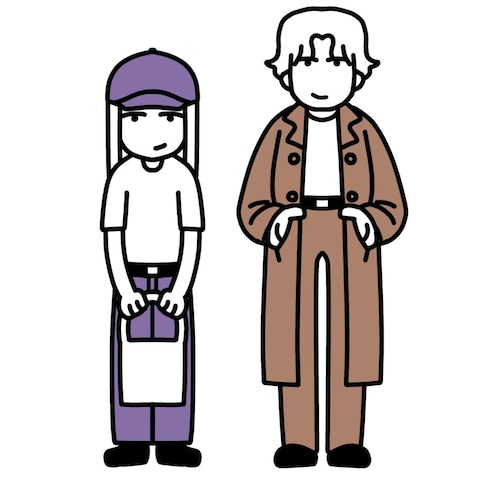 シンプルでオシャレな人物イラスト