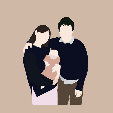 メモリアルイラスト（家族）