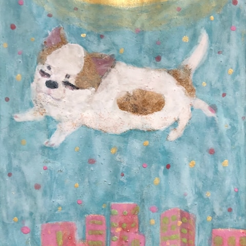 愛犬モチーフの絵画