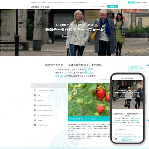 Global Walkers株式会社アノテーションワンLP
