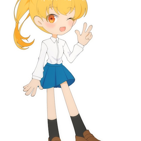高等身デフォルメキャラのサンプル