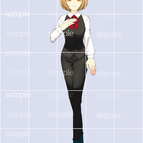 キャラ立ち絵アニメ塗りサンプル