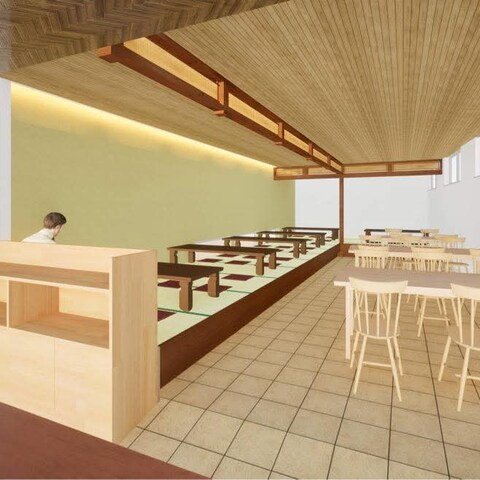 飲食店の改装工事世に作成した内観３Dパース