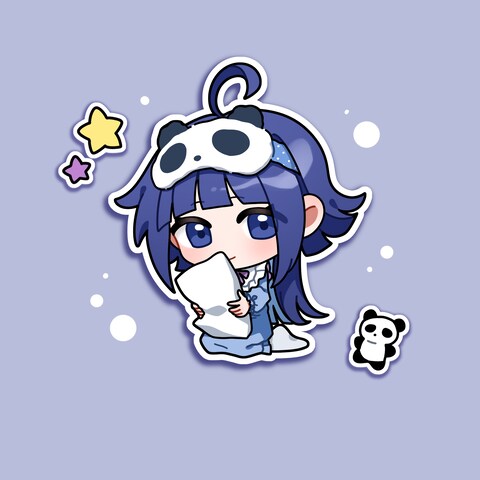 【創作】パジャマの女の子 ミニキャラ