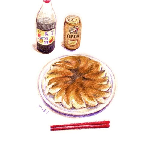 餃子とビール