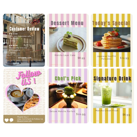 抹茶カフェInstagramフィード(海外向け)