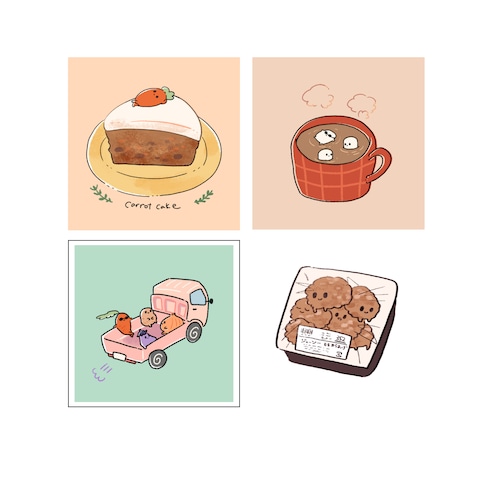 ゆるいキャラクターイラストのサンプル集