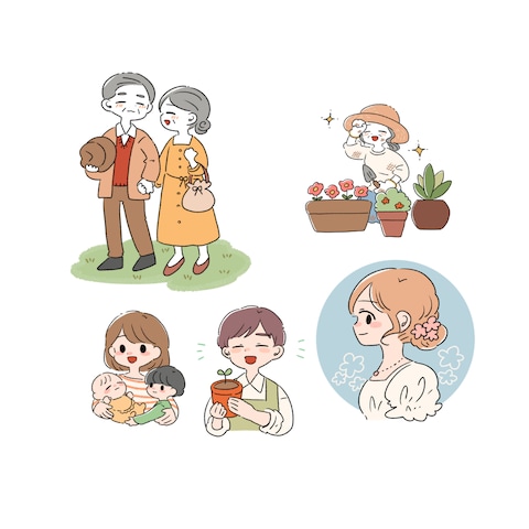 人物イラストのサンプル