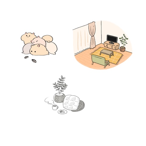 動物・小物・部屋のイラスト