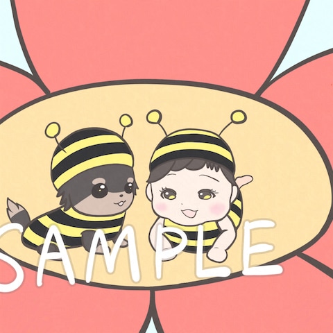 ミツバチ赤ちゃん&チワワ