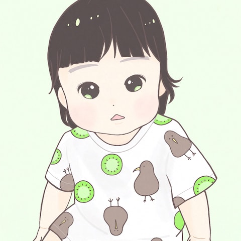 キウイ服を着た子供