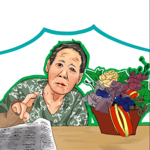 似顔絵風のデジタルイラスト