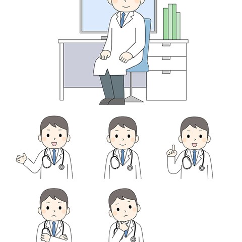 医療・説明向け 表情差分イラスト