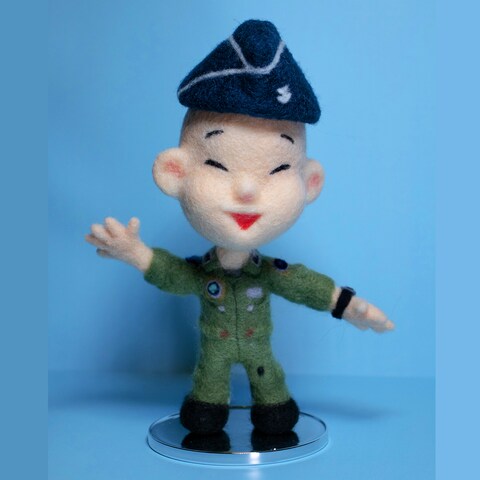 航空自衛隊岐阜基地のマスコットげっちゃんの人形