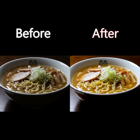 ラーメン写真編集