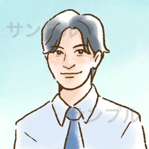 男性似顔絵サンプル