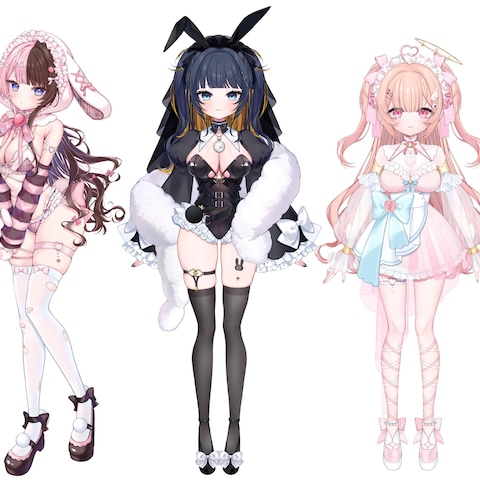 Vtuberイラスト、二次創作イラスト立ち絵
