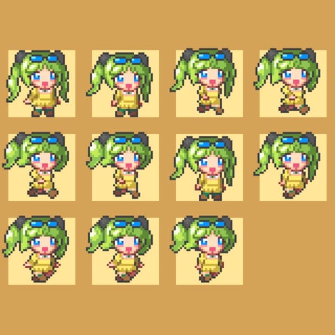 2Dアクション用歩行モーション