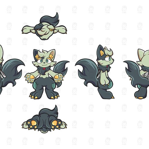 キャラクターデザイン（六面図）サンプル⑥