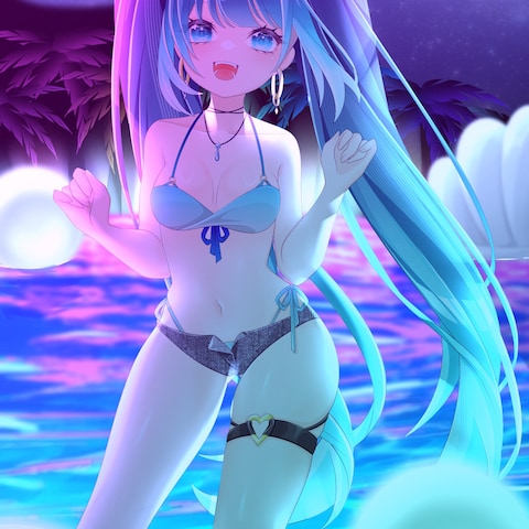 ナイトプールOC1枚絵