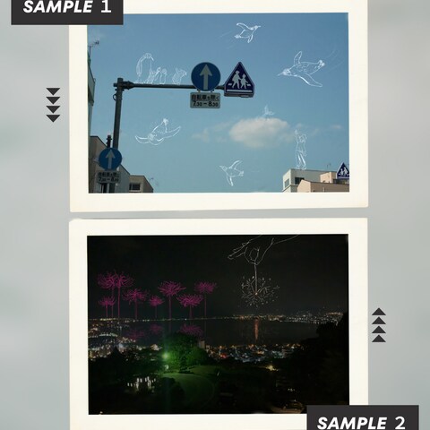【写真×線画】日常にそっと物語を描く“やさしい落書きアート”
