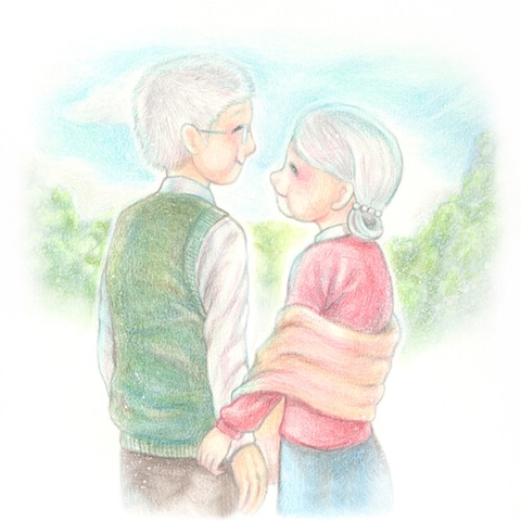 老夫婦のイラスト