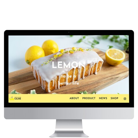 (架空）レモンケーキポップアップショップのWEBサイト