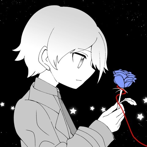 薔薇を持つ青年