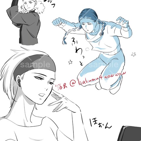 ラフなタッチのシンプル絵２