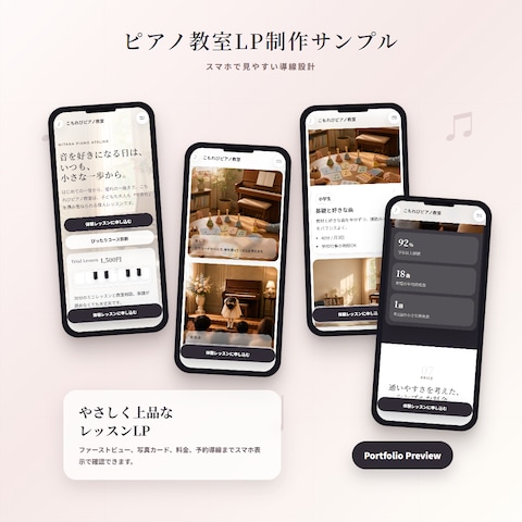 魅力を伝える優しいL P作ります