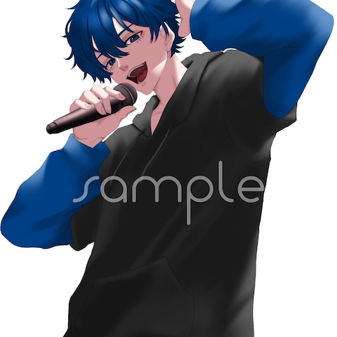 腰までのイラスト