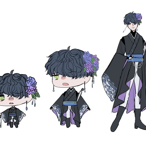 擬人化のキャラデザ(SDからリアル等身)
