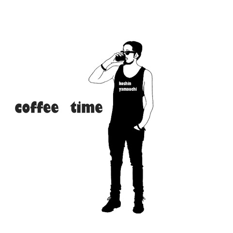 コーヒーを飲む人