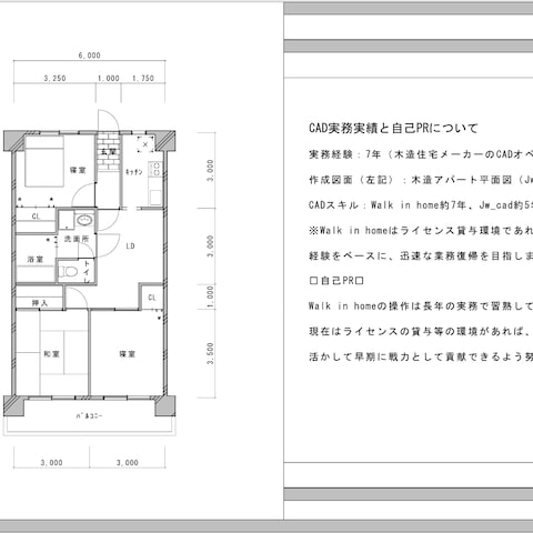 CAD実務実績と自己PR