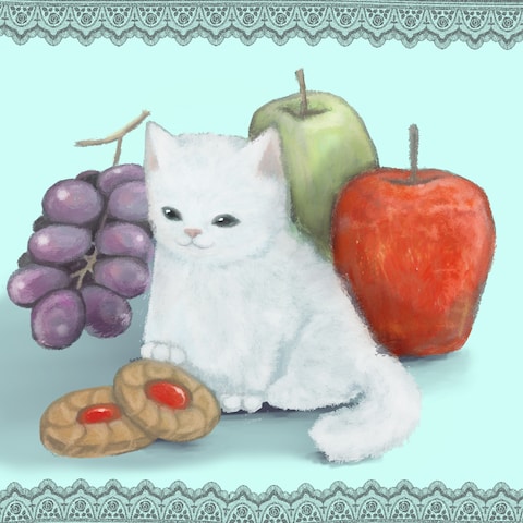 くだものとねこ