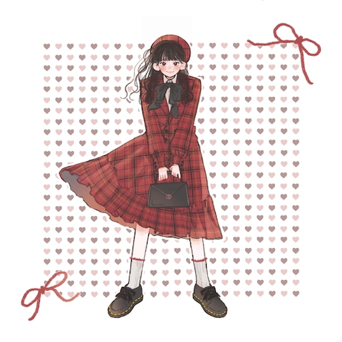 バレンタイン　全身イラスト
