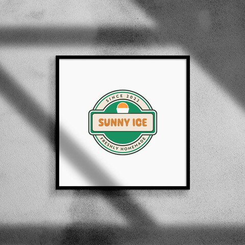 アイスクリーム専門店「SUNNY ICE」ロゴデザイン
