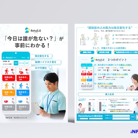 医療・介護施設向けAIアプリ製品チラシ制作事例