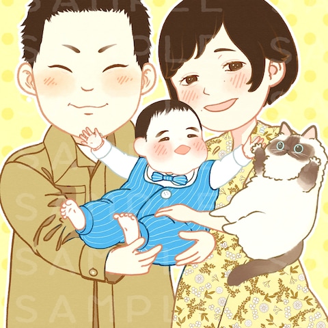ご家族様の似顔絵