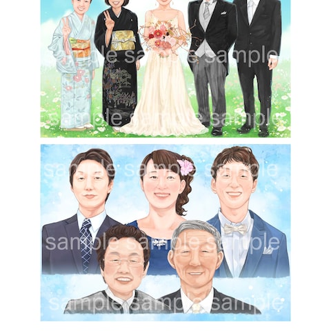 結婚式でのプレゼント用似顔絵の作成