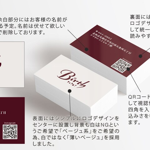 スナック「Birth」様よりご依頼のショップカードデザイン