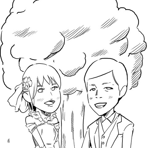 結婚お祝いイラスト