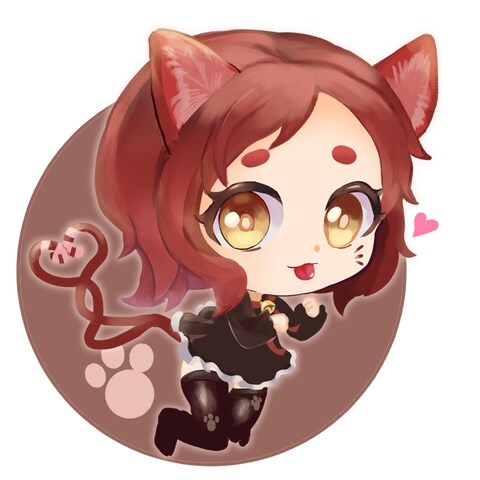 猫の女の子アイコン風