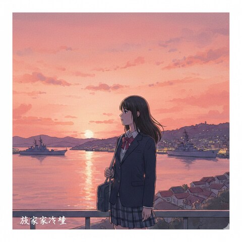 夕方の横須賀と女子高生Gemini