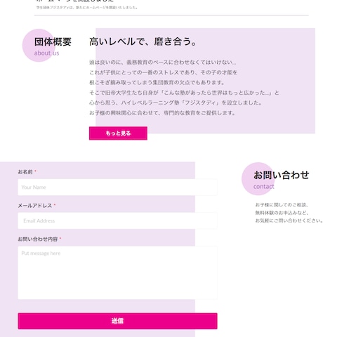 学習サービス学生団体のホームページ