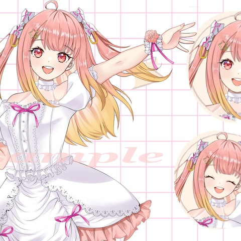 「#あくあ色ぱれっと」歌ってみた用キャラクターイラスト制作