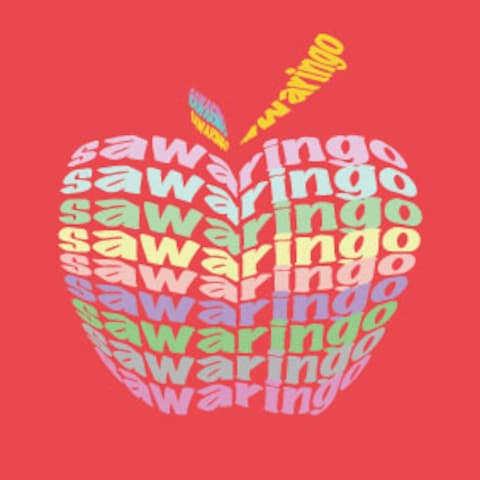 りんごモチーフのロゴ