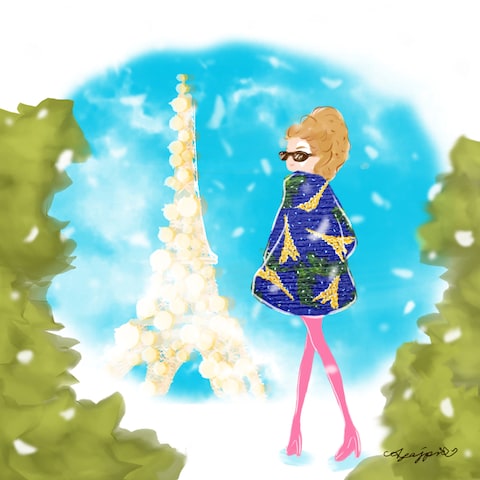 Winter in Paris 冬のパリとおしゃれな女の子