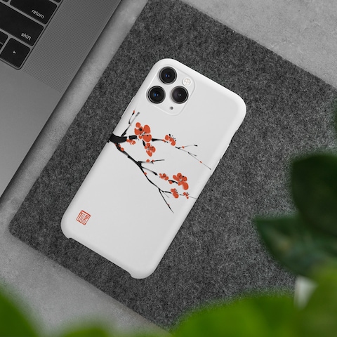 iPhoneケースデザイン・中国風梅の水墨画