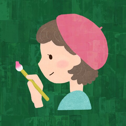 画伯ガールの横顔アイコン